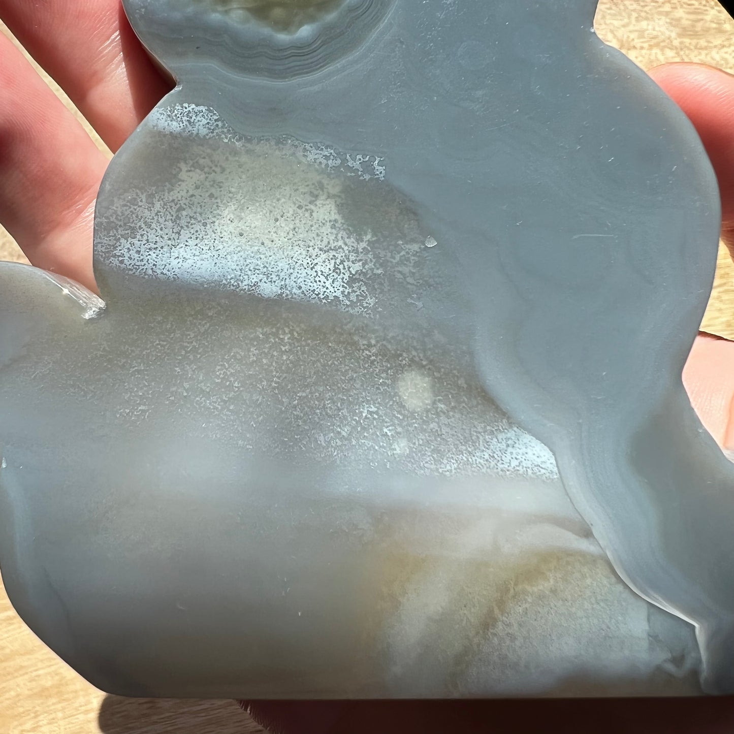 Druzy Agate Cat Carving