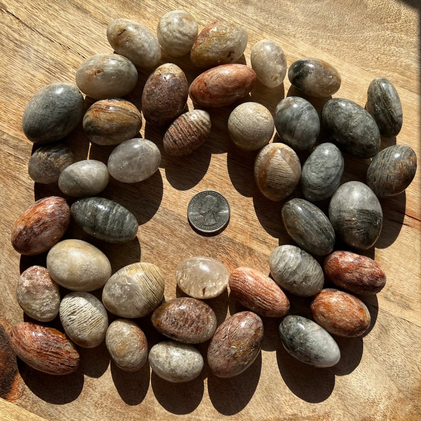 Thousand Layer Garden Quartz Tumble