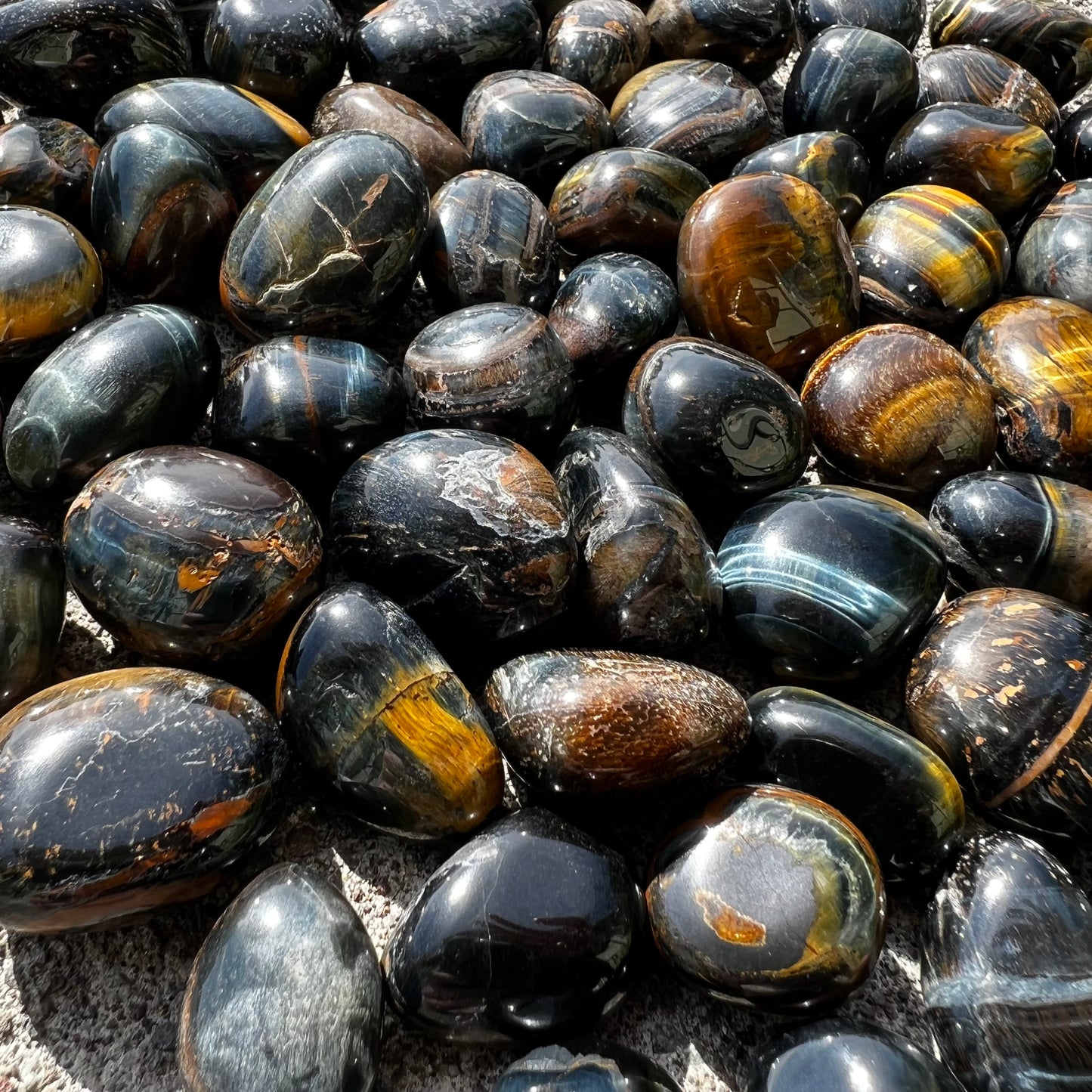 Blue Tigers Eye Tumble