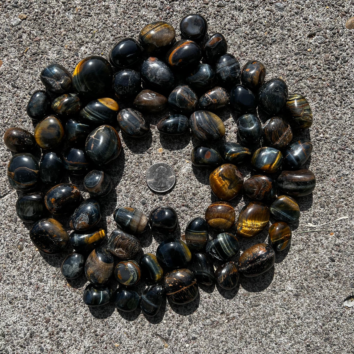 Blue Tigers Eye Tumble