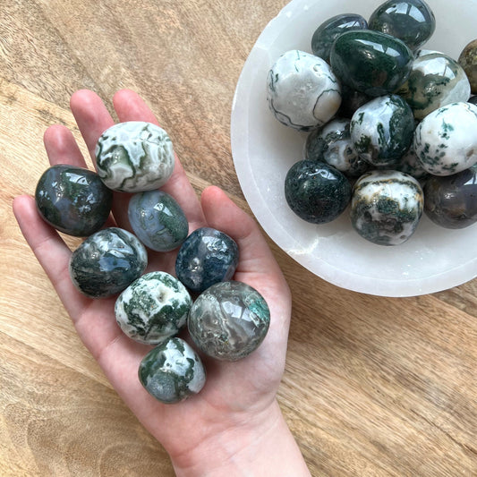 Large Moss Agate Tumble