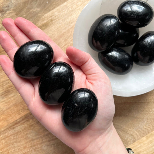 Black Tourmaline Palm Stone