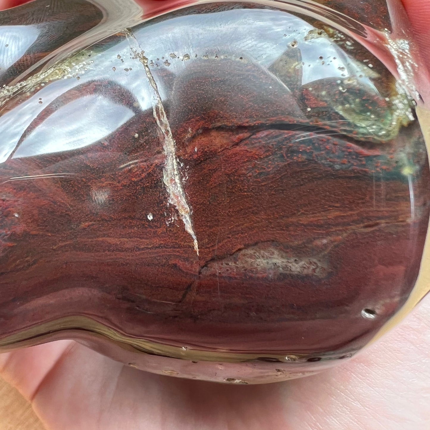 Ocean Jasper Flam  With Moss Agate