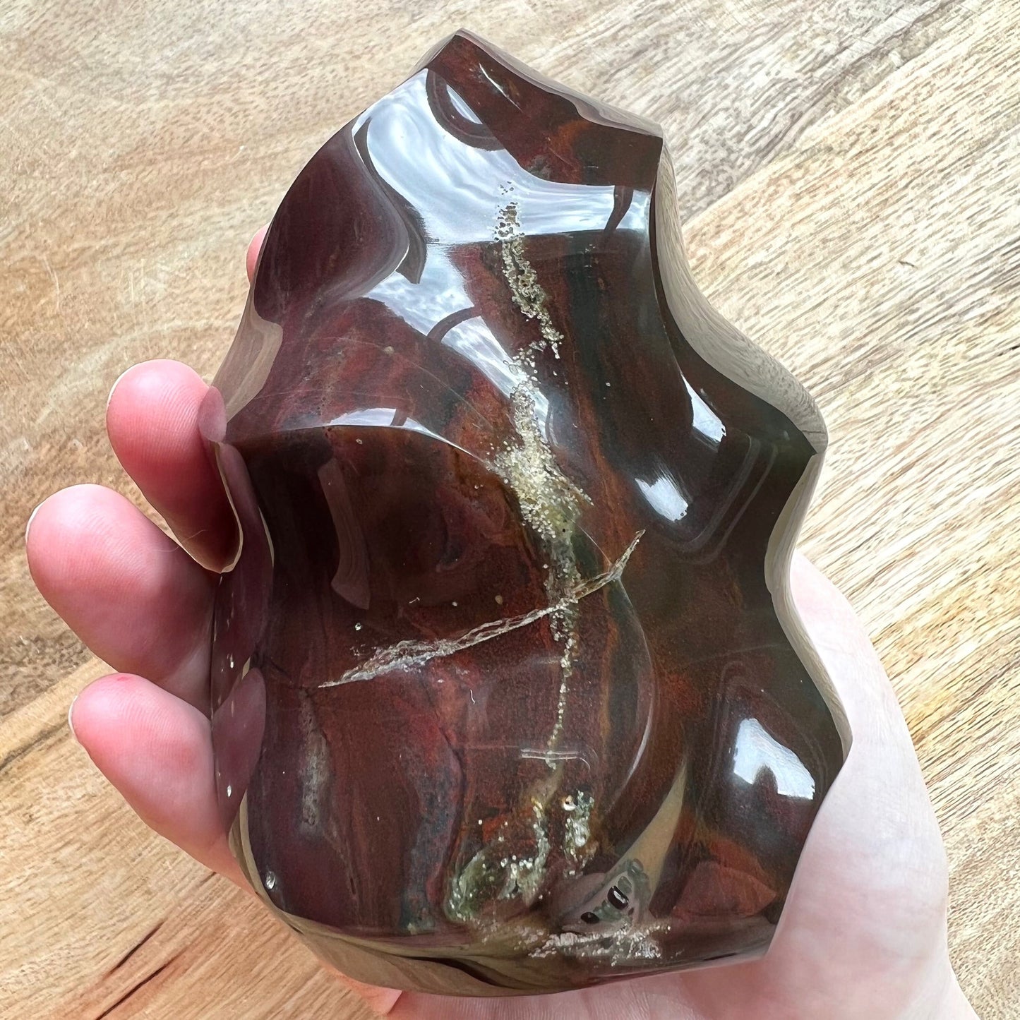 Ocean Jasper Flam  With Moss Agate