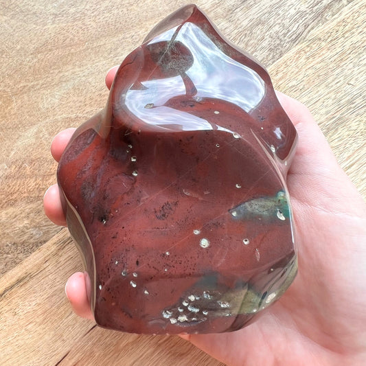 Ocean Jasper Flam  With Moss Agate