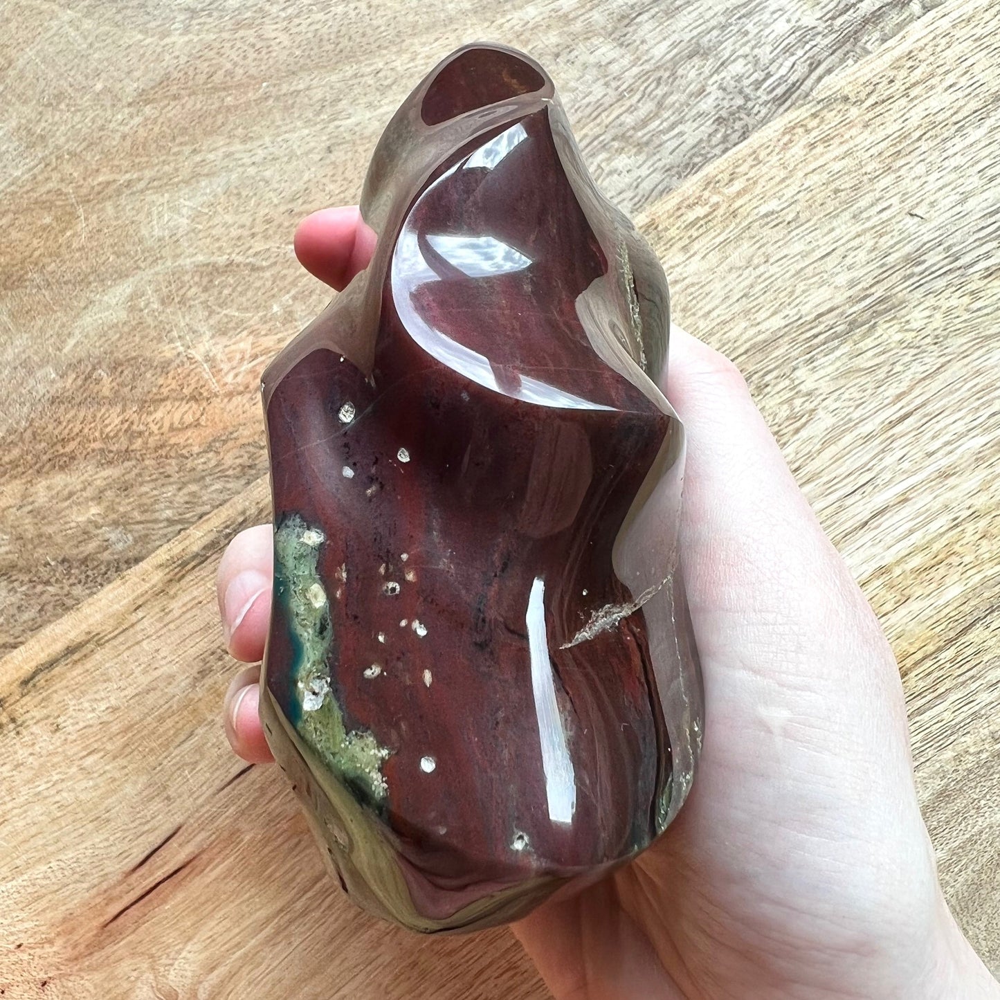 Ocean Jasper Flam  With Moss Agate